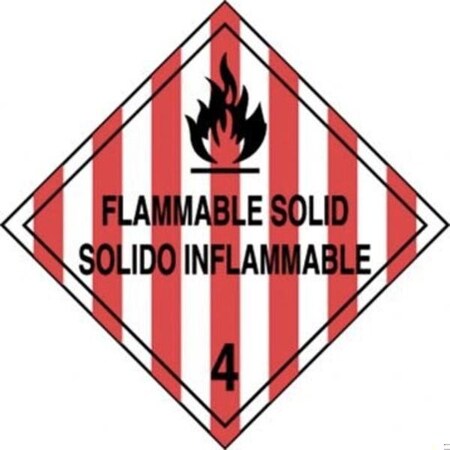 Accuform BILINGUAL DOT PLACARD HAZARD CLASS 4 MPLSP6FV10